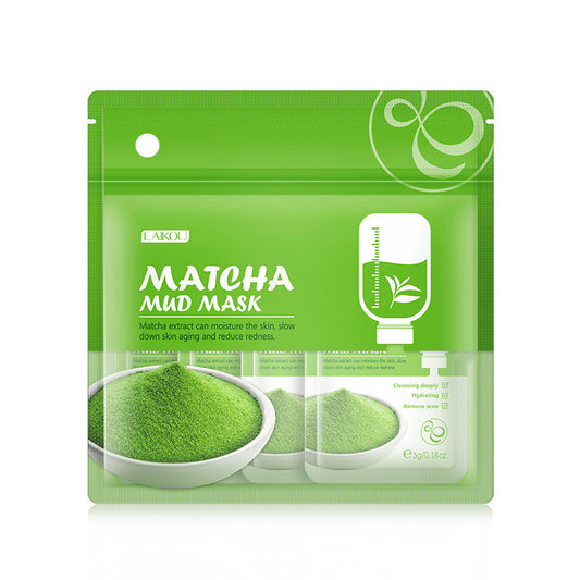 Matcha Green Clay Mask Pack 5g  12 packs, Moisturizing And Moisturizing